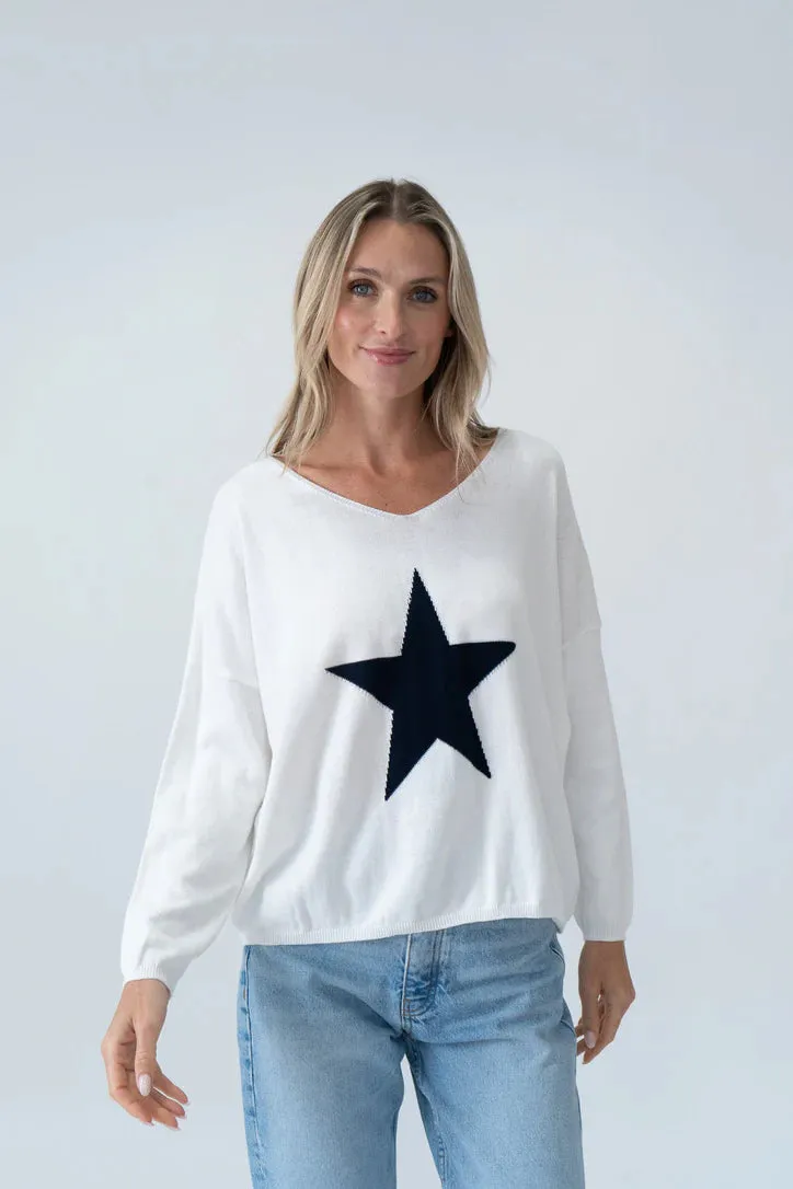 Six Fifty Light Weight Star Sweater | Sharon
