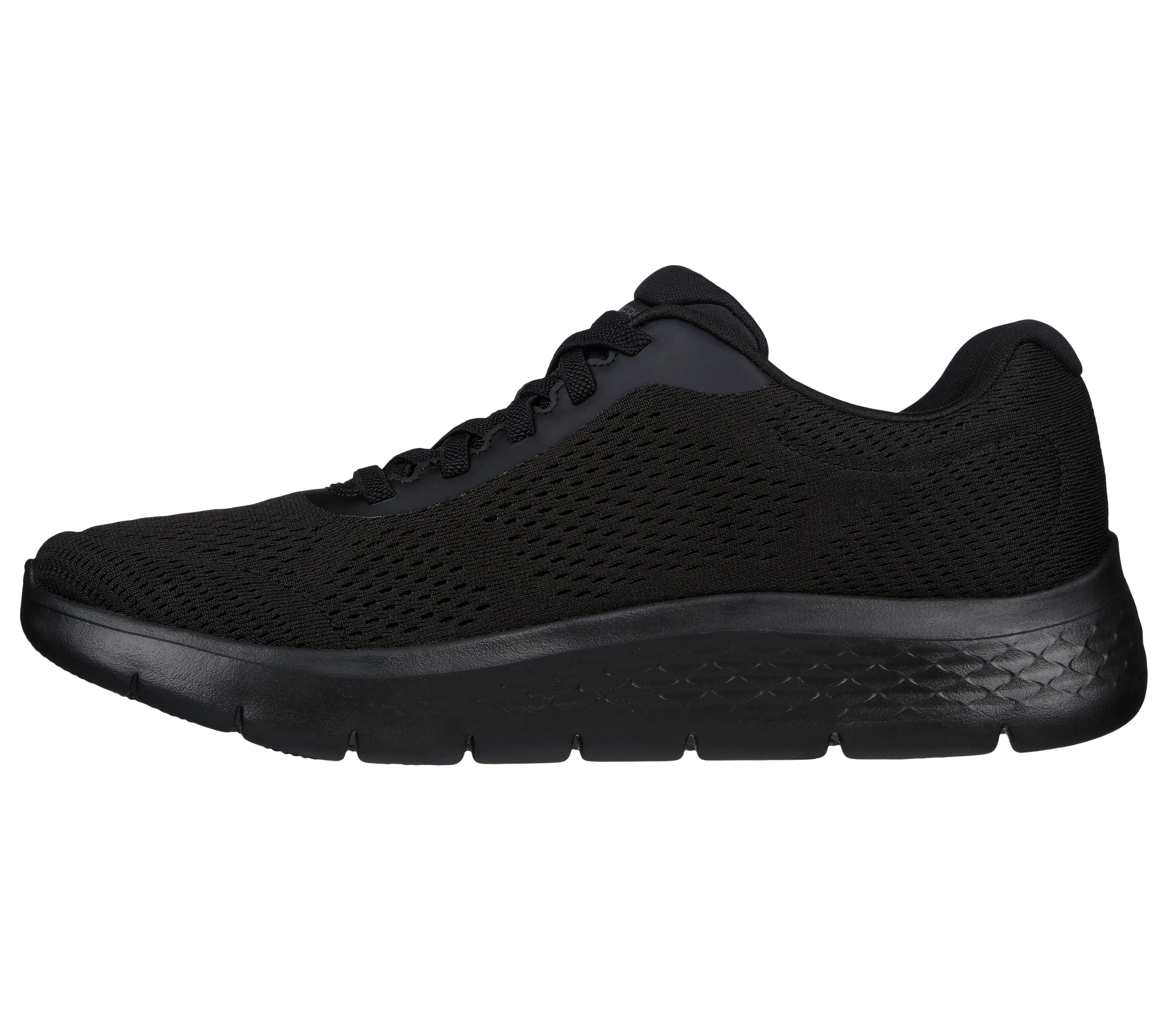 Skechers 216486/BBK Black Mens Go Walk Flex- Remark Casual Comfort Slip On Elastic Lace Trainers