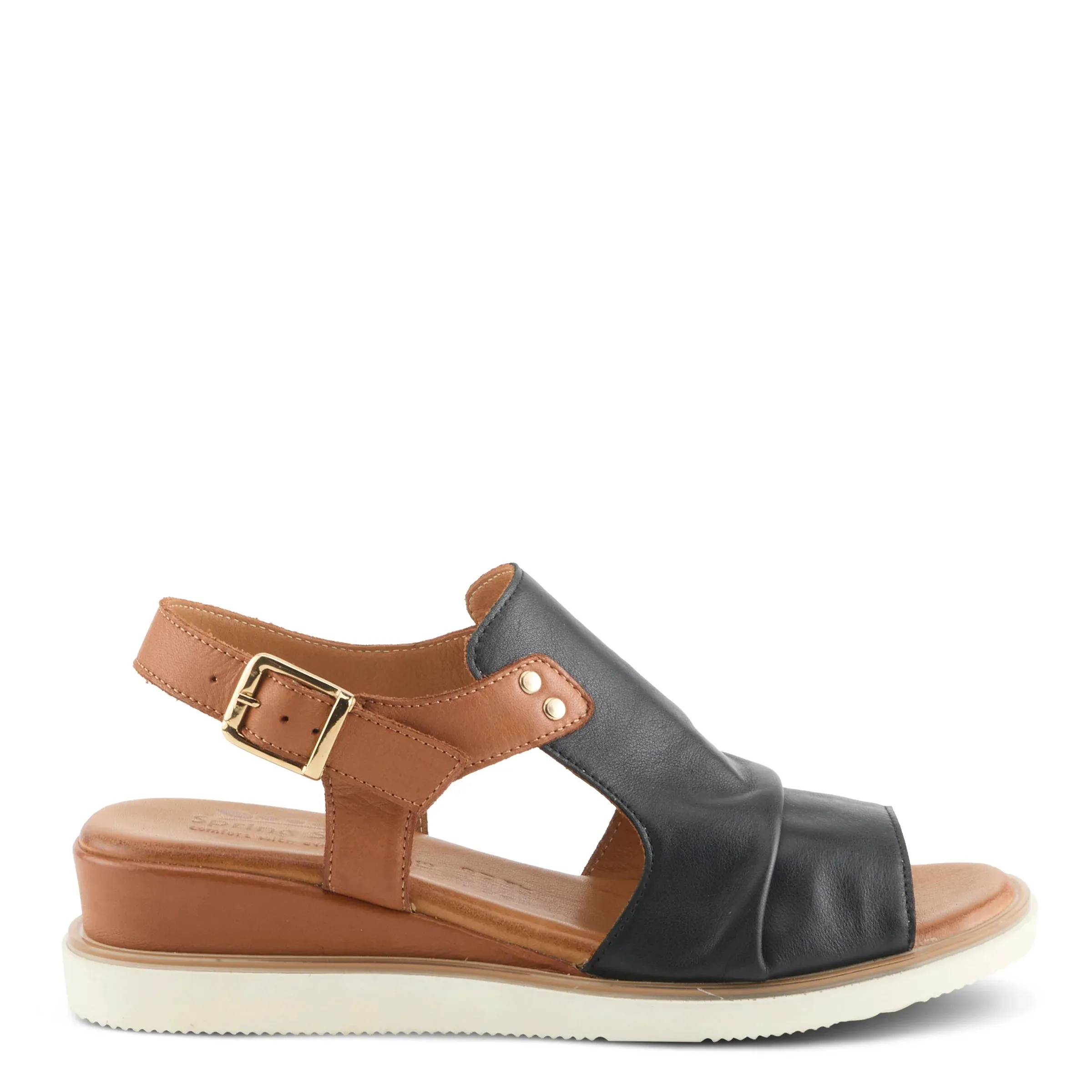 Spring Step Women's Locals Wedge Sandals - Black/Multi