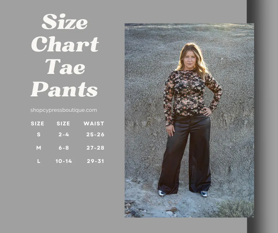 Tae Wide Leg Faux Leather Pants