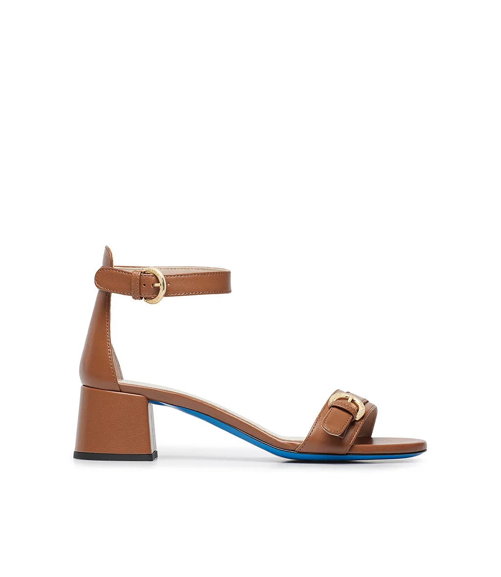Tan nappa leather sandals