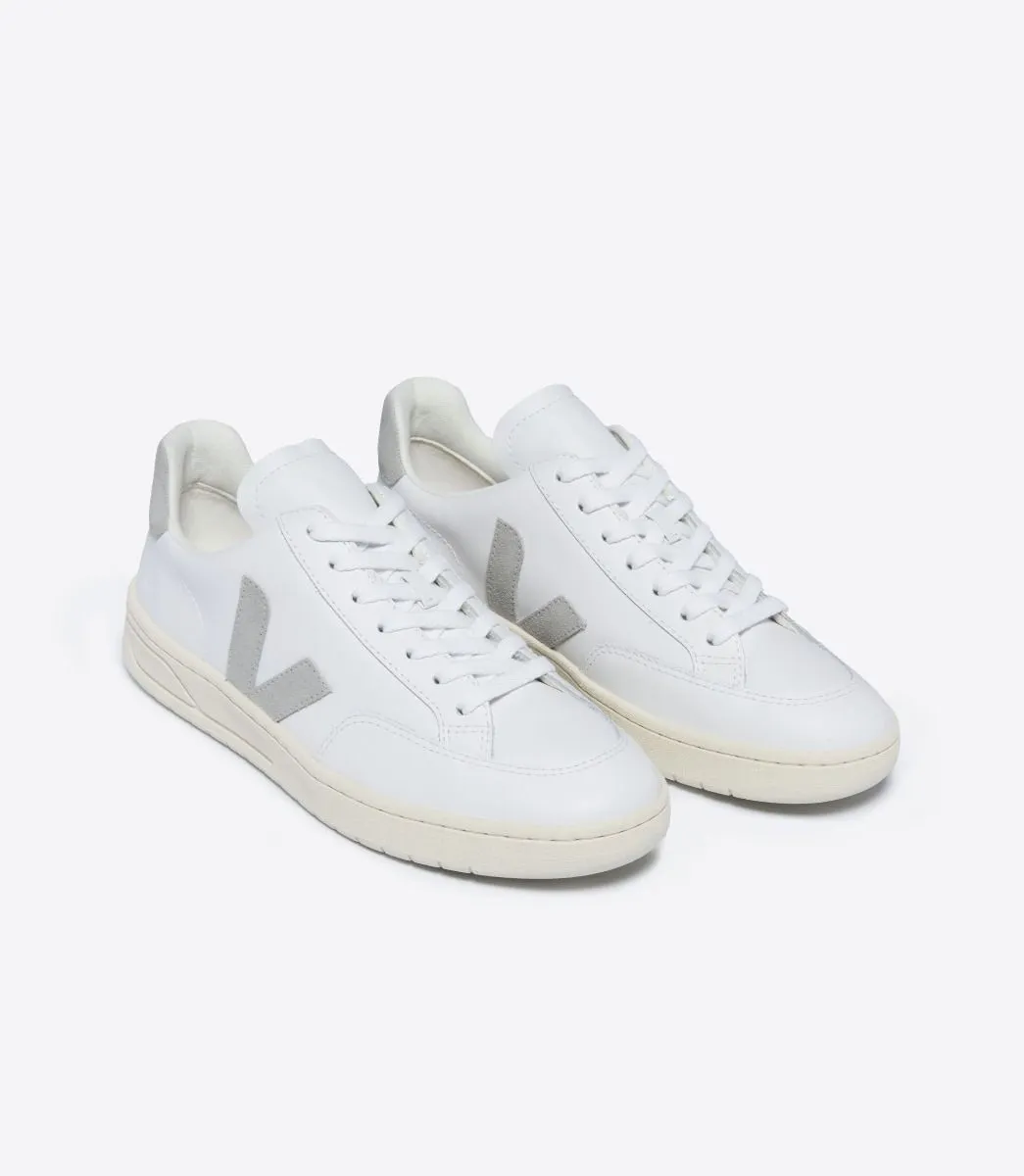 VEJA V-12 Leather Extra White Light-Grey
