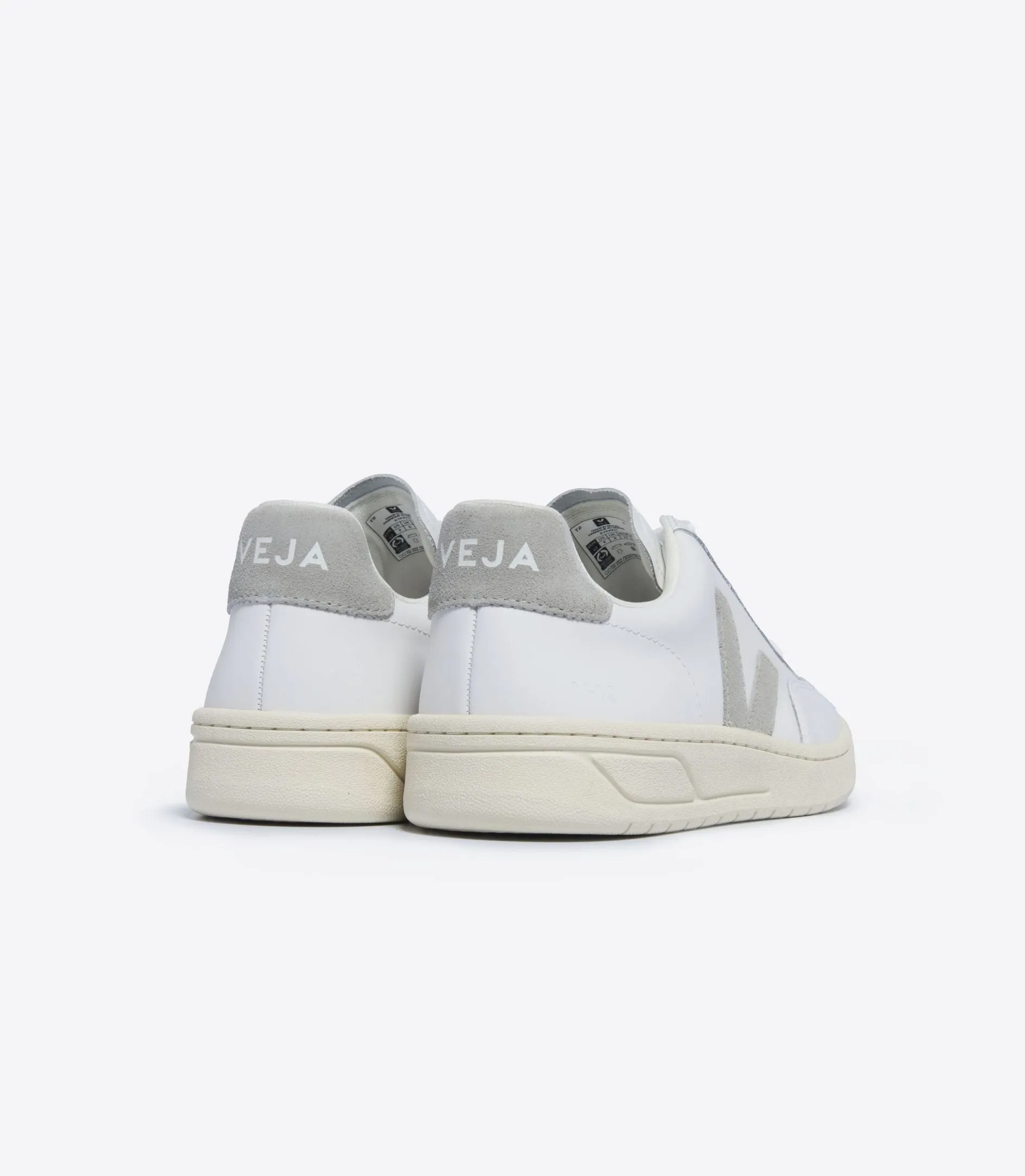 VEJA V-12 Leather Extra White Light-Grey