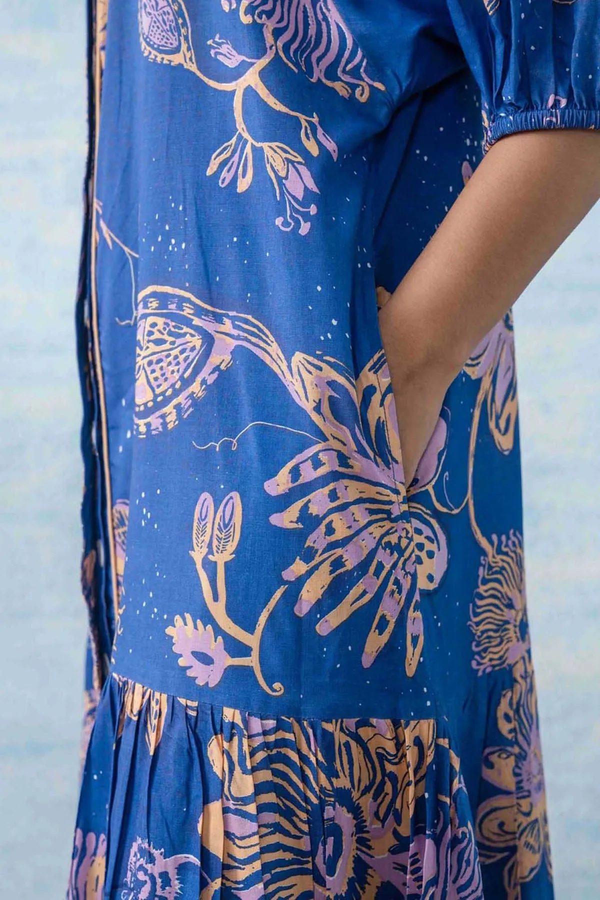 Vidari Midi Dress (Crazy For Blue)