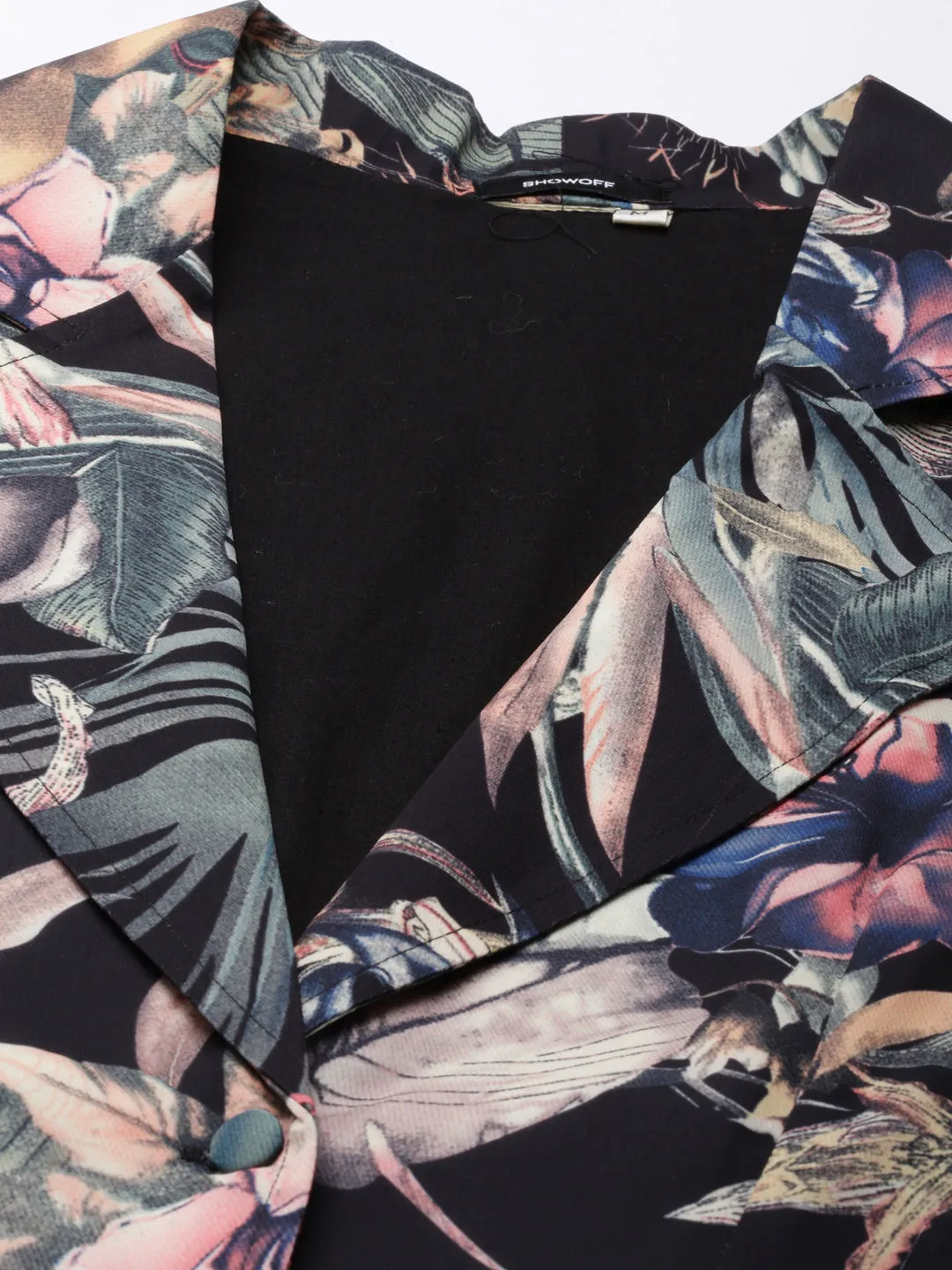 Women Black Printed Co-Ords