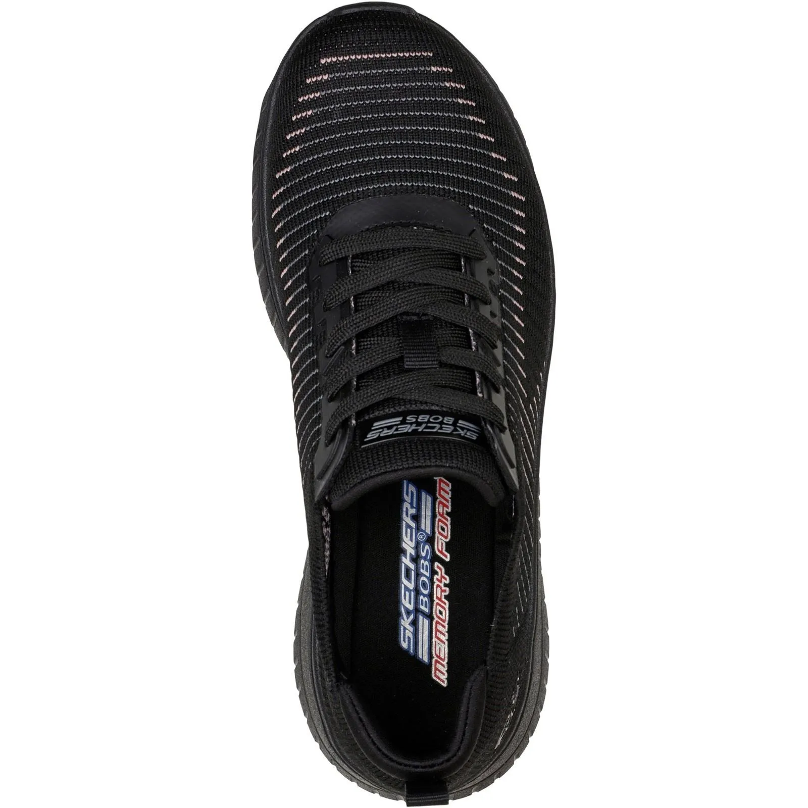 Women's Wide Fit Skechers 117207 Bobs Squad Chaos Renegade Trainers - Black