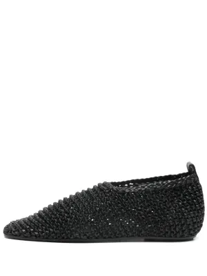 Woven Leather Ballerinas
