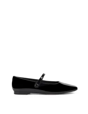 Xandria Square Toe Ballets - Black Patent Leather